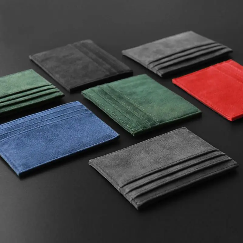 Pu Leather Credit Card Holder Purse Black Brown Grey Slim Wallet Multi Slot Portable Id Card Wallet for Men Christmas Gift