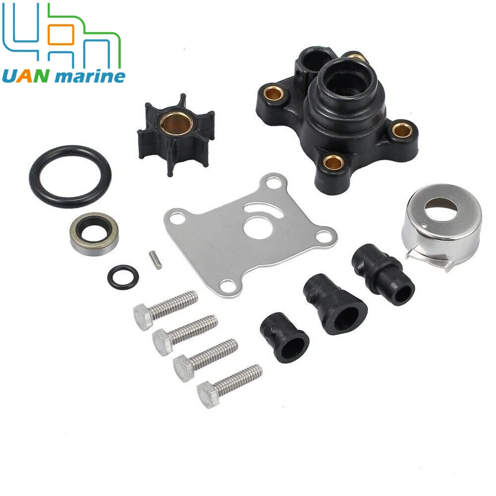 Kit layanan pompa air 394711 impeler untuk 1974-2007 Johnson Evinrude OMC 8HP 9.9HP 15HP 0394711 tempel 394711 18-3327