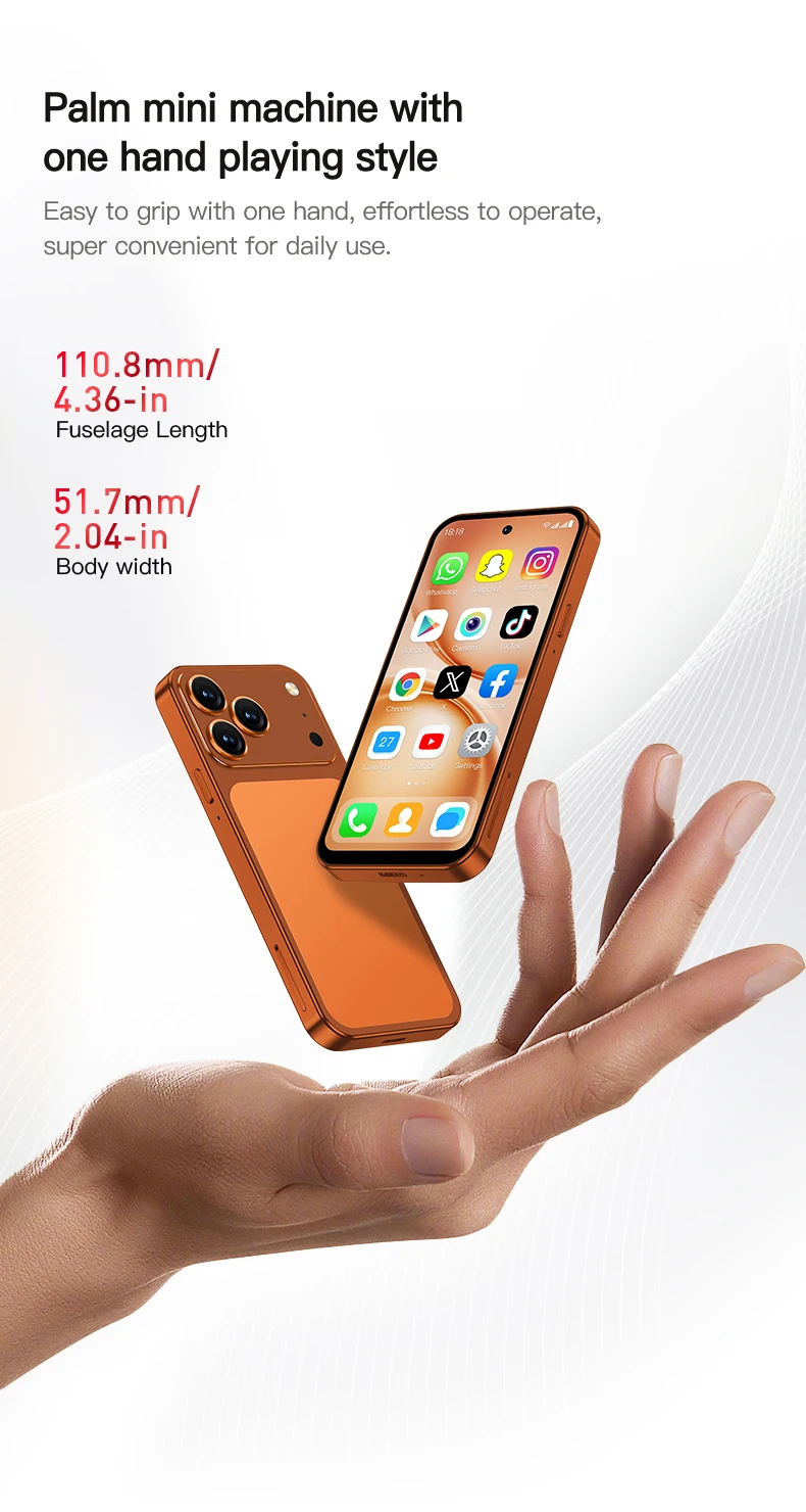 SERVO Mini 4G Smartphone 4.5" HD Android 10 Dual SIM Standby Face Unlock 2GB+16GB 3GB+64GB WiFi GPS Pocket Backup Mobile Phone