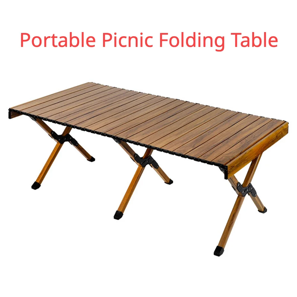 All aluminum alloy egg rolls table Ultra portable picnic camping table and chair Outdoor folding chair table