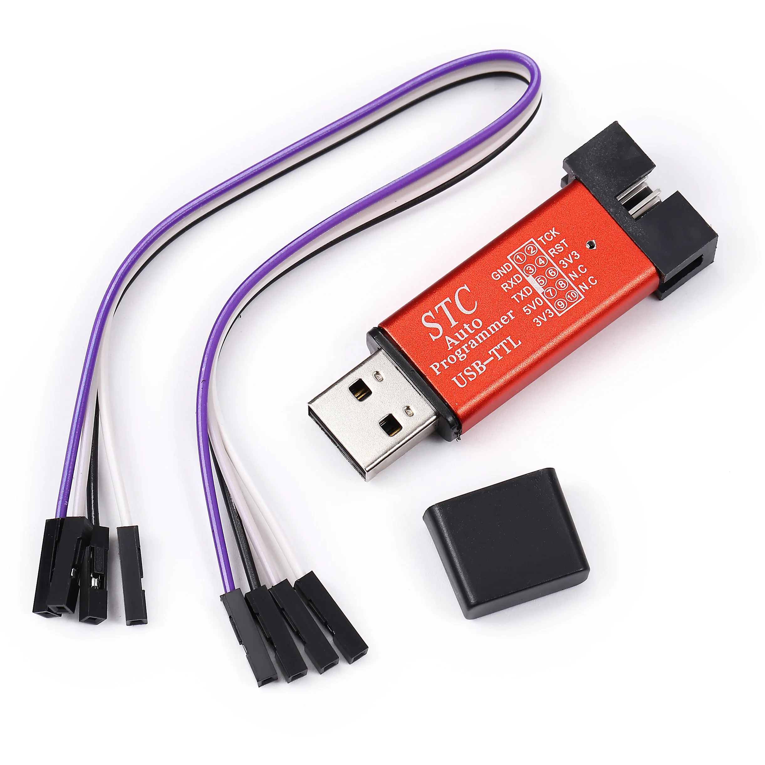 MCU STC 51 Microcontroller Downloader Auto Programmer / 3.3V 5V Universal / Dual Voltage USB to TTL DownLoad Cable