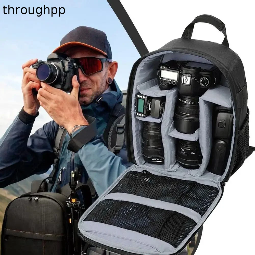 Multi-functional Camera Bag Waterproof Wear Resistant Camera Storage Bag Durable Padded Dividers Camera Lens Pouch Outdoor