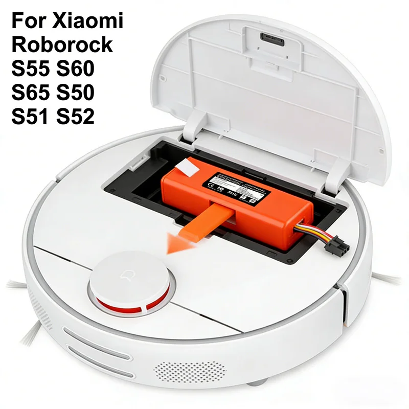 🔥14.4V Original High-Quality Lithium-ion Battery Ultra-long battery life for Xiaomi Robot Vacuum Cleaner Replacement Battery