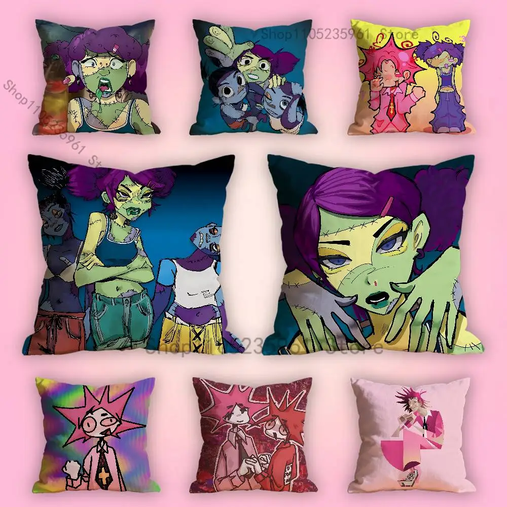 

F-FRANKENSTEIN G-GIRLS Print Polyester Pillow Case for Valentine gift Home Sofa Cushion Cover Decoration Custom