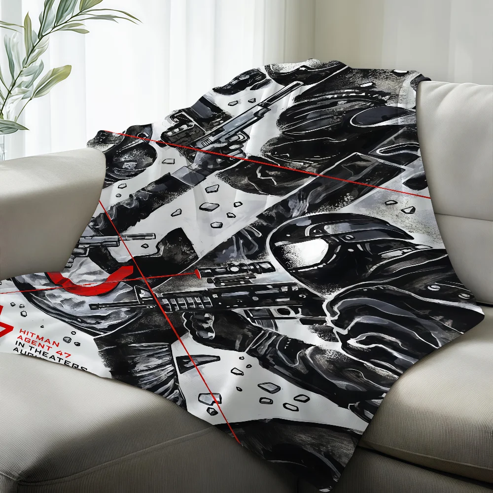 Movie H-Hitman Agent 47 Blanket Suitable For Sofas Beds Offices Cars Outdoor Travel An Ideal Gift For Friends Family