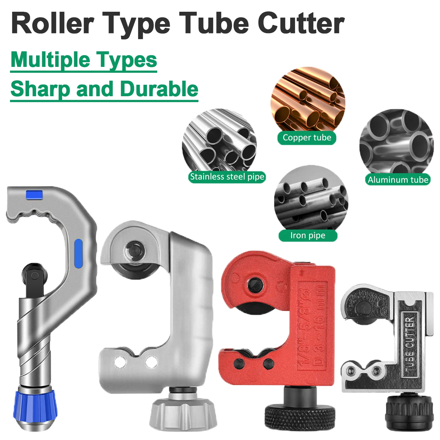 Roller Type Tube Cutter Bearing Pipe Cutter  Aluminum Alloy Metal Scissor Pipe Cutter Stainless Steel Tube Plumbing Cutting Tool