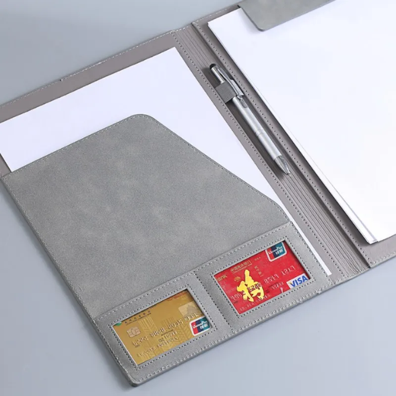 Multifunctionele A4 conferentiemap Zakelijke briefpapiermap Lederen contractbestandsmappen Reisdocumentmap