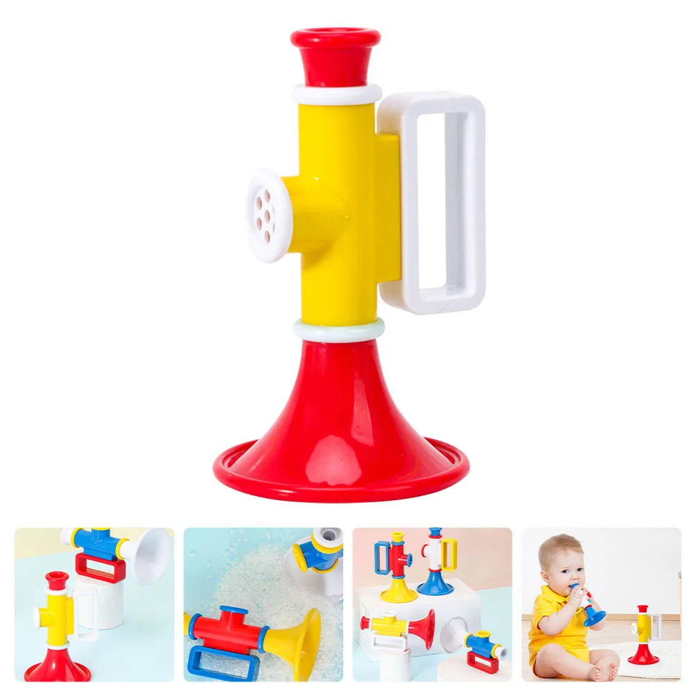 1 stks creatieve lichtgewicht plastic trompet muziekinstrument blazen speelgoed educatief voor kinderen trompet speelgoed
