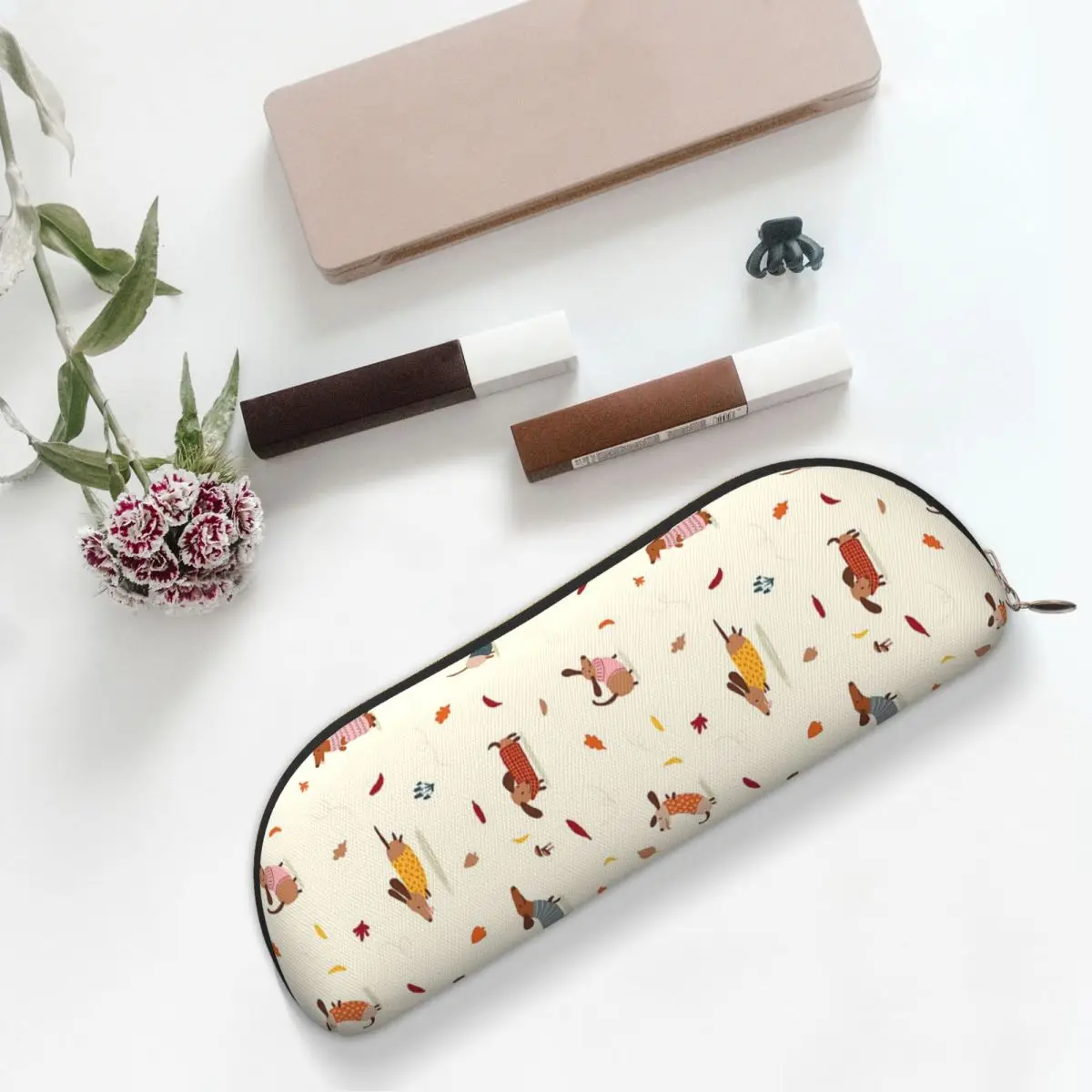 

Dachshund Dog Pencil Cases Pencil Pouch Storage Stationery Supplies Large Capacity Pen Box Pencil Bag for Studen School