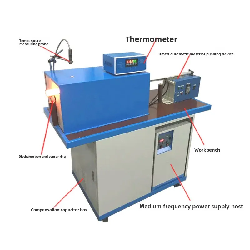Manufacturer Supply Induction Furnace 45KW For Copper Aluminum Stainless Steel Bar Material Forging Medium Frequency Heating