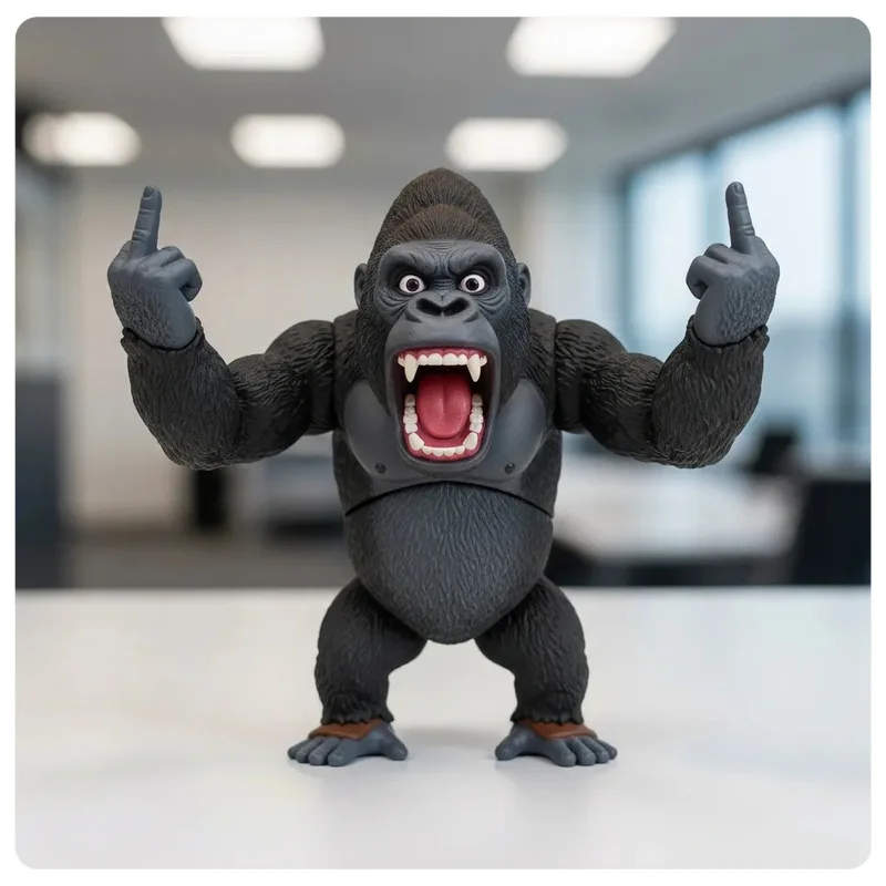 国境を越えた新しい怒りの動物たちギャング像 オフィスデスクトップ装飾玩具フィギュアコレクタブルアイテム 手作りクラフトギフト