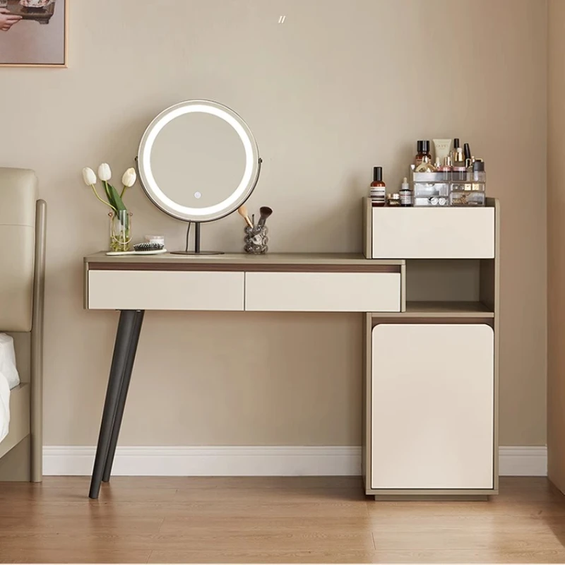 

Modern Simple Luxury Makeup Vanities Bedroom Dressing Table Room Cabinet Bedside Illuminated Tocador Maquillaje Home Furniture