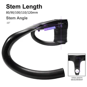 TKR100 الطريق الدراجة توجيه الكابل الداخلي المقود الكامل الكربون المتكاملة Di2 مع أجزاء الفواصل ركوب الدراجات أفضل 9 مقود متكامل من الكربون مبيعا - رقم 1