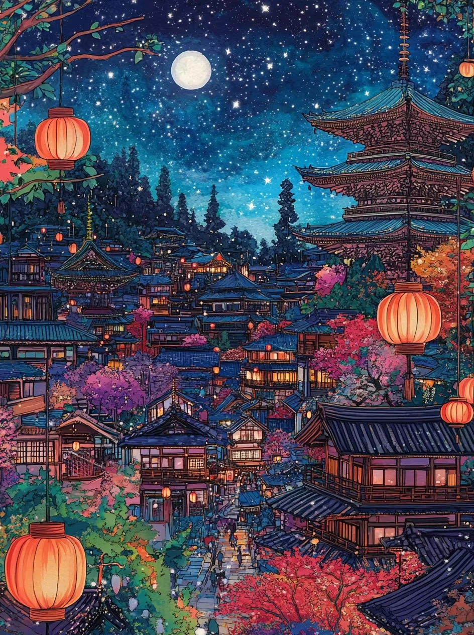 

Retro Lively Night Market 500/1000/1200/2000 PCS Jigsaw Puzzles Family Activity Games for Gameroom Bedroom Gifts Home Decor