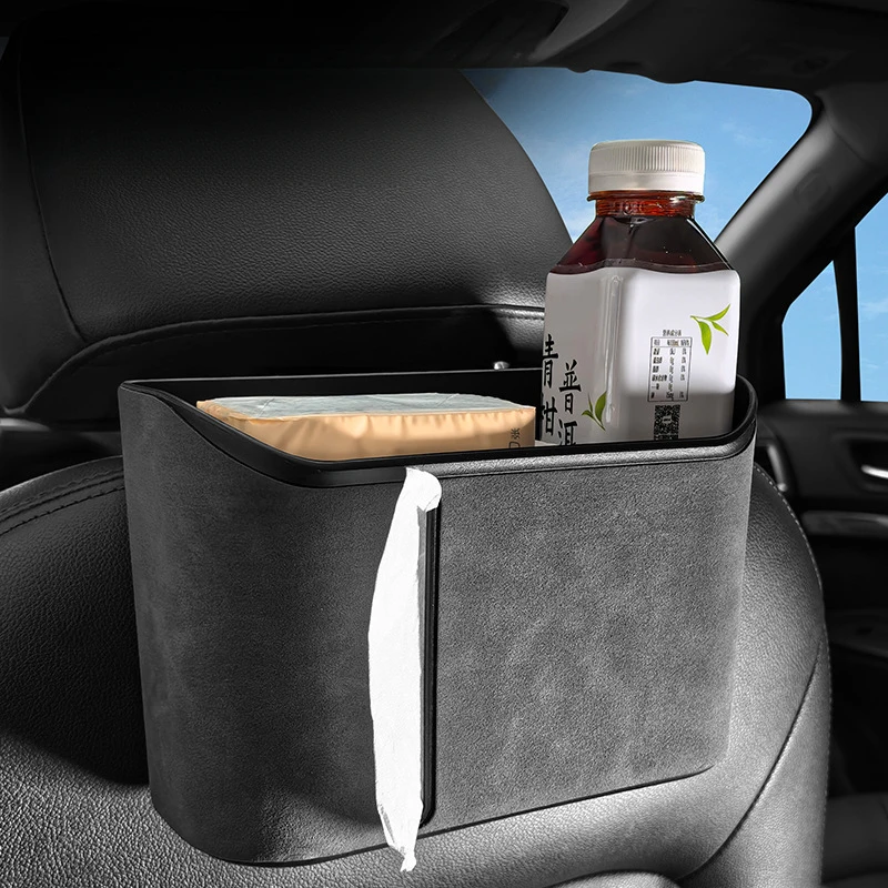 Car Seat Back Storage Box Auto Door Organizer Backseat Headrest Umbrella Bottle Cup Tissue Holder Pocket Trash Bin Can