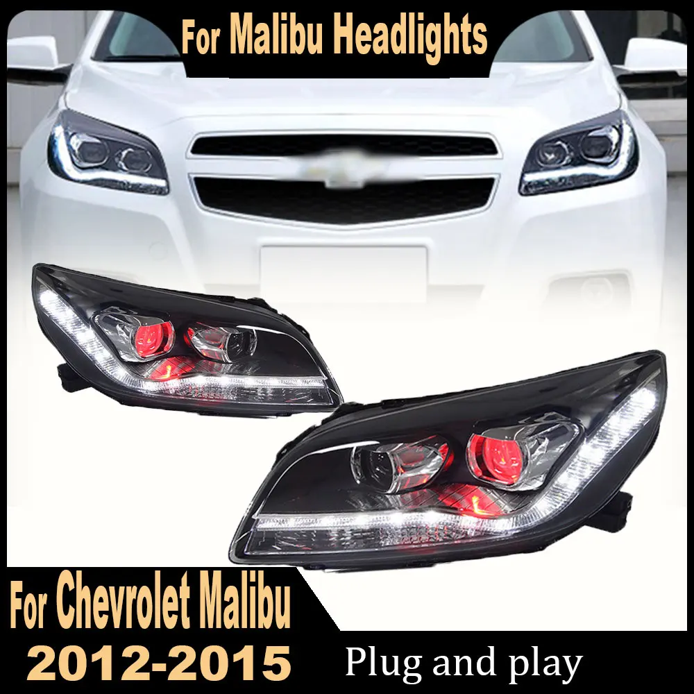 

Автомобильные фары для Chevrolet Malibu 2012 2013 2014 2015 фары в сборе светодиодные DRL ходовые огни биксеноновые противотуманные фары 2 шт.