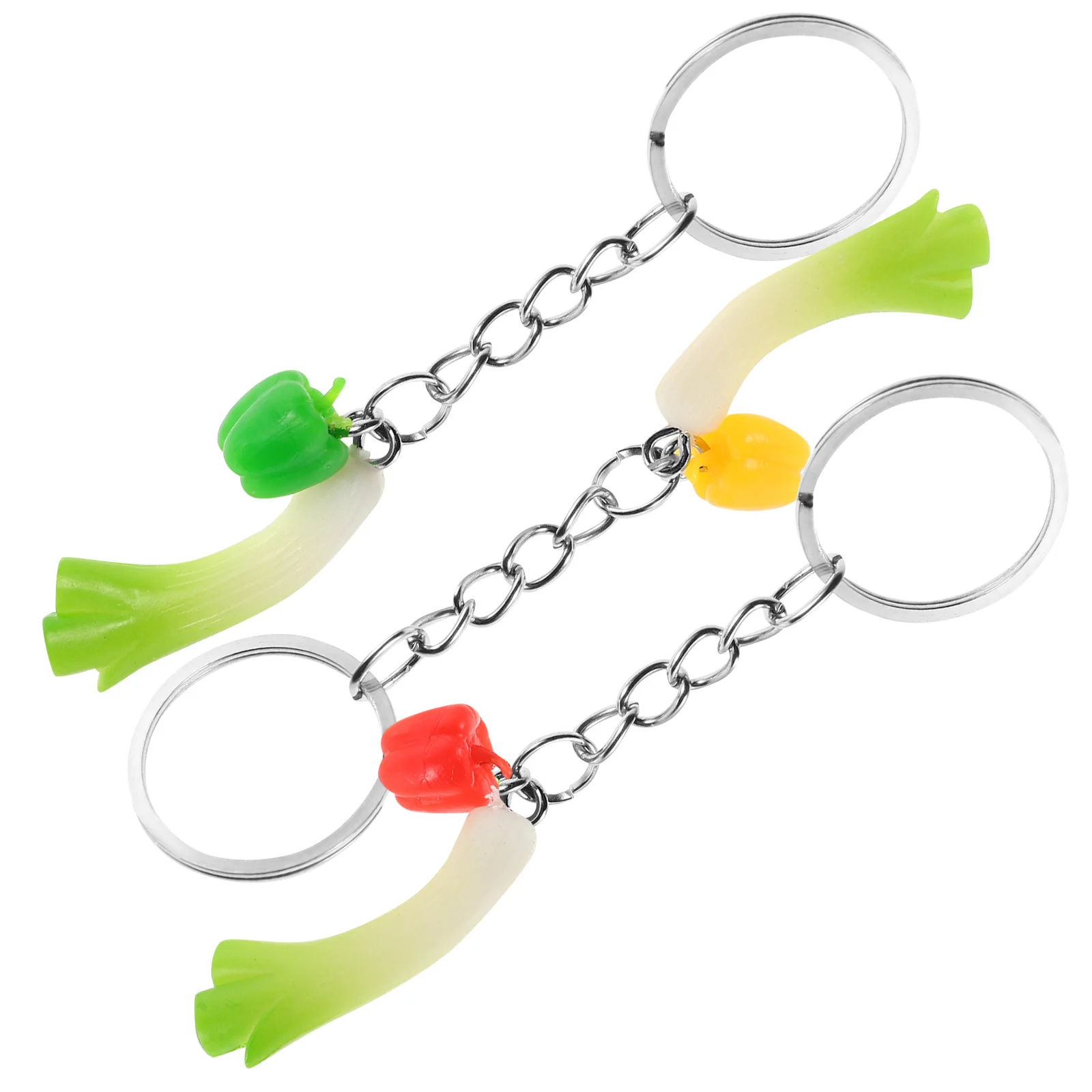 

3 Pcs Simulated Vegetable Keychain Car Ring Mini Keychains Chili Keyring Simulation Artificial Lovers
