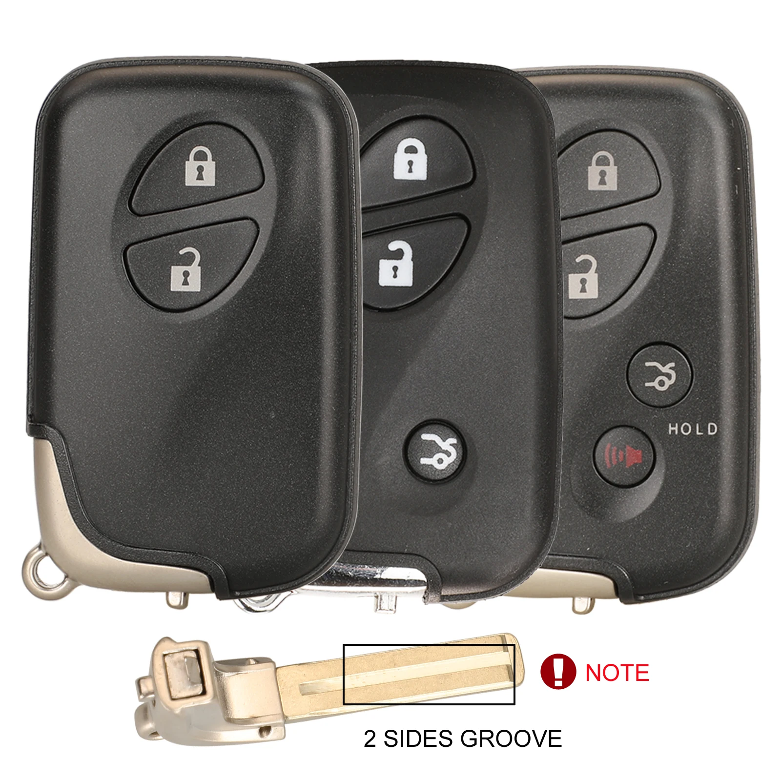 

jingyuqin Car Remote Key Shell 2/3/4Buttons For Lexus GS300 GS350 GS430 GS450H GS460 ES350 LX470 LS460 LX570 IS350 RX350 ISF ISC