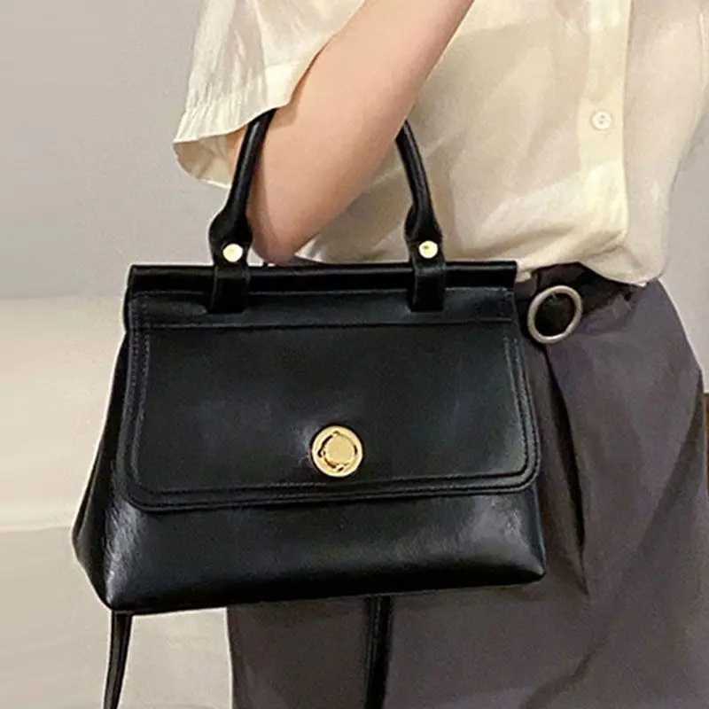 Black Fashion Luxury Women\'s Shoulder Bag Large Capacity Crossbody Bolsas Female High Quality Soft Leather Handbags