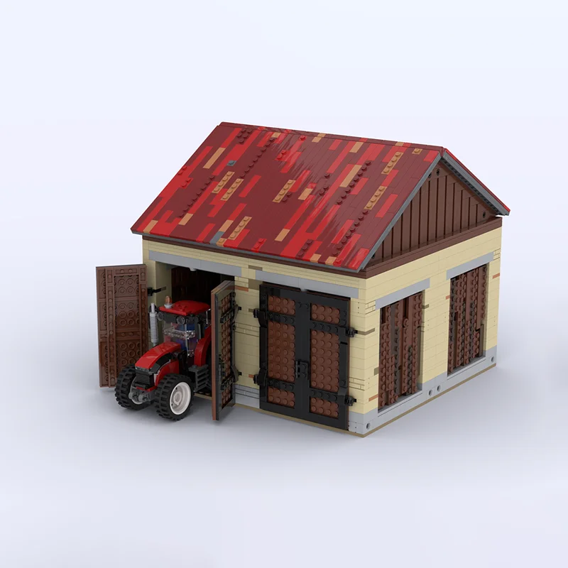 City Street View Moc Bouwstenen Modulair Boerderij Schuur Model Technologie Blokken Kerst DIY Speelgoed Bouw Vakantiecadeaus