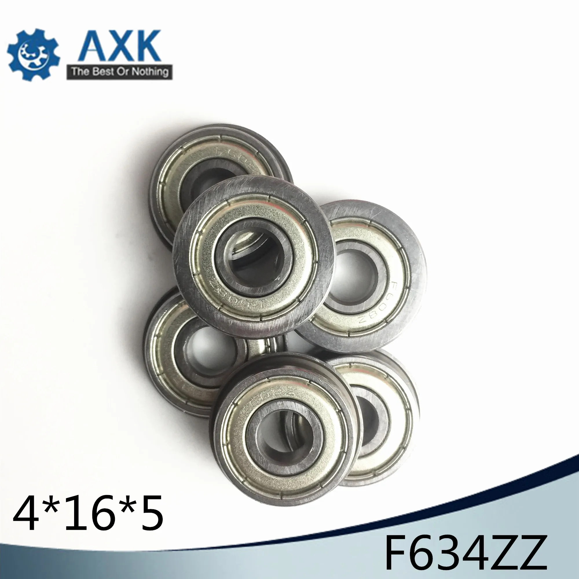 

F634ZZ Flange Bearing 4x16x5 mm ABEC-1 ( 10 PCS ) Flanged F634 Z ZZ Ball Bearings F634-2Z