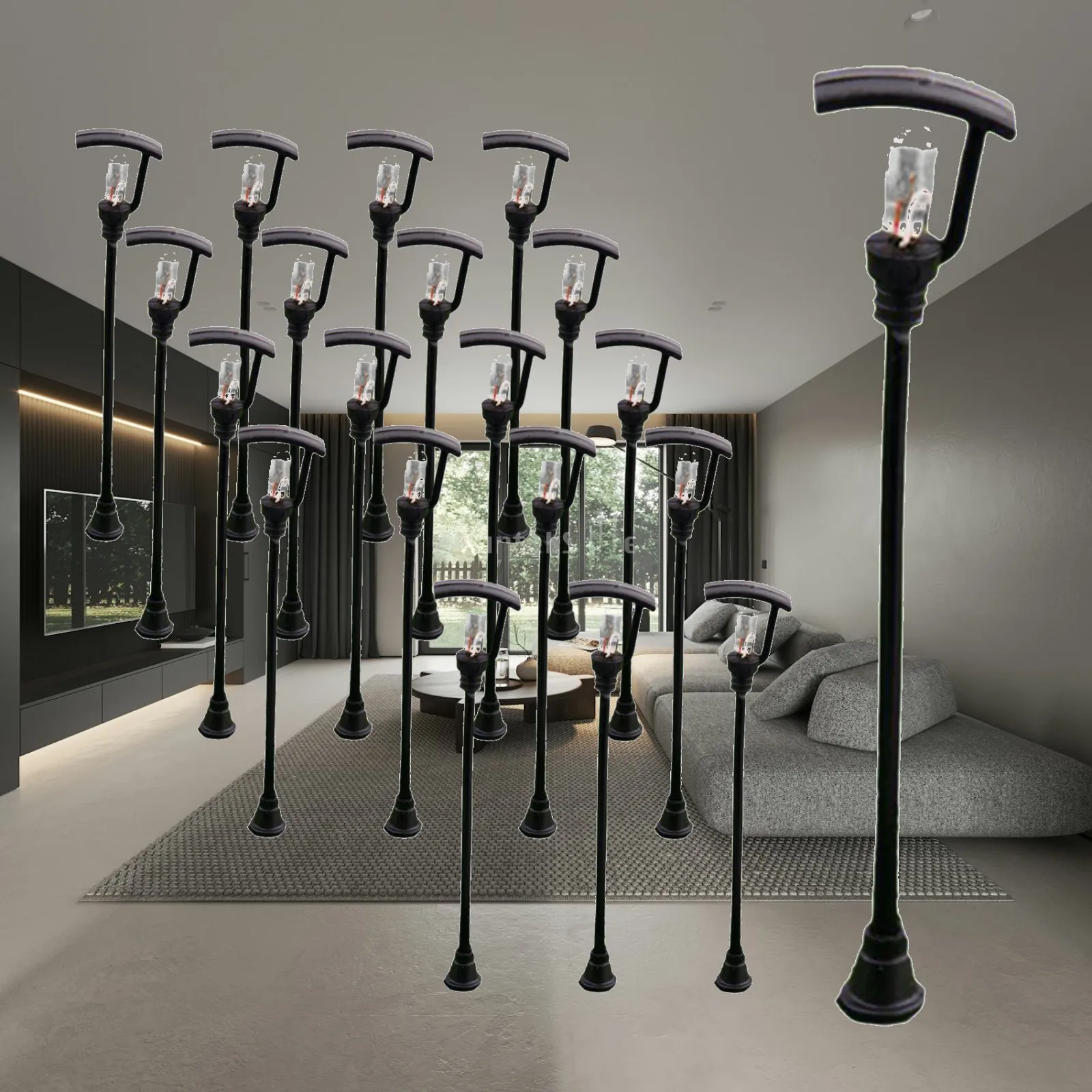 Railway Lamp Post Miniature Lights for Diorama Buildings 1 100 Scale LED Garden Pathway Decor Scenery