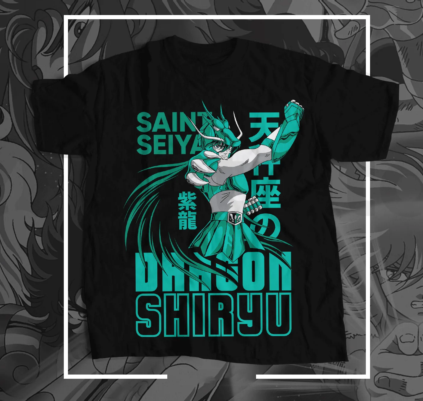 

Kids/ Men /Women Anime Saint Seiya Dragon Shiryu Knights of Zodiac Robot T-Shirt