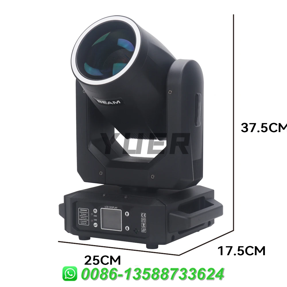 Imagem -03 - Led Moving Head Beam Spot Light 200w Beam Spot com Abertura Mais 12 Prisma Efeito Arco-íris dj Stage Lights Dmx Wedding Club Party Bar Pcs Lot