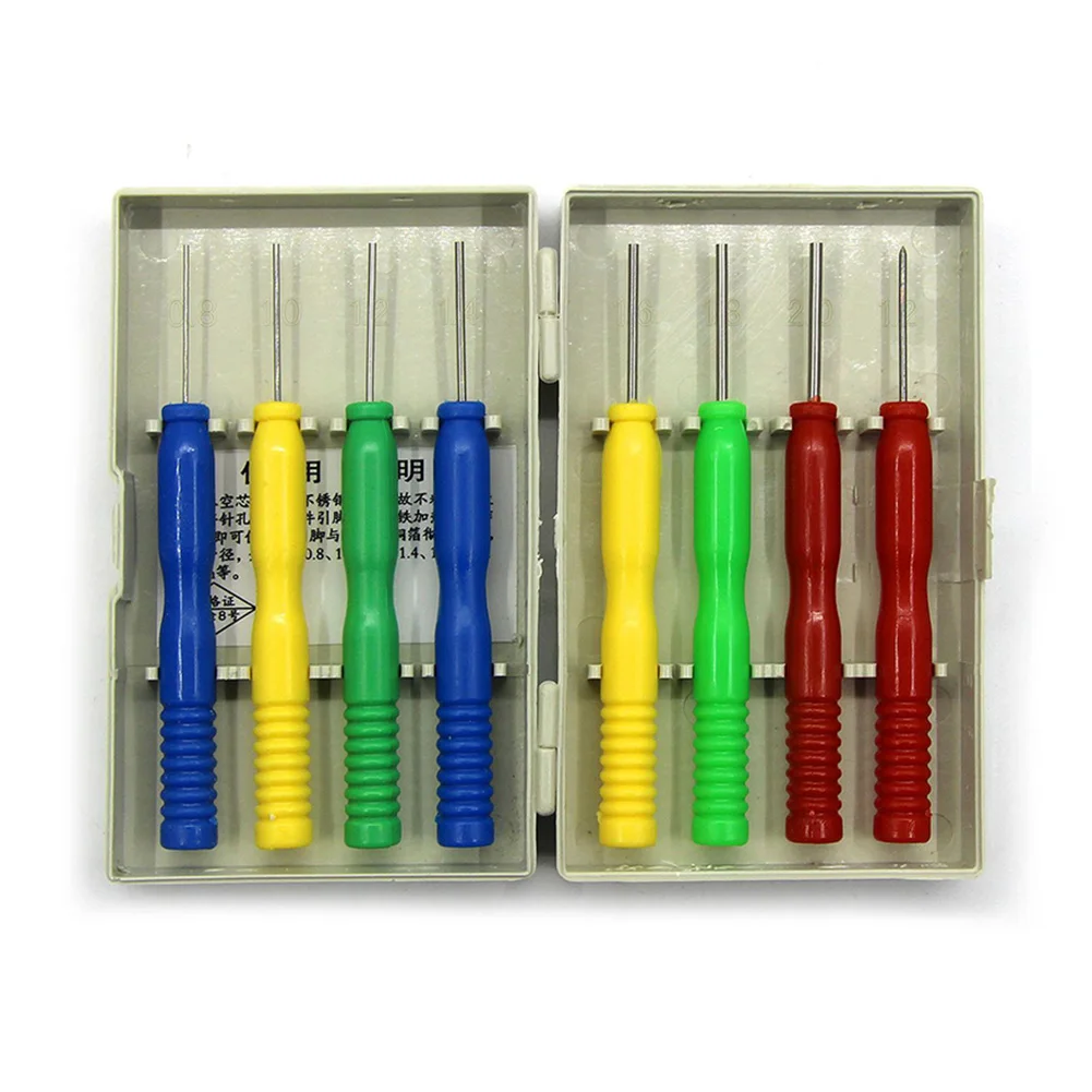 8PCS/Set Hollow Needles Stainless Steel Desoldering Hand Tool 0.8 1.0 1.2 1.4 1.6 1.8 2.0mm For Electronic Components