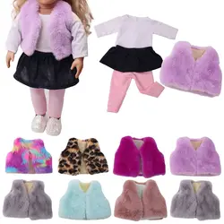 Toy Fit 18 pollici/43cm Doll Doll Vest Multicolor change Dress Game Mini Doll Clothes Photo Props Fashion Plush Vest