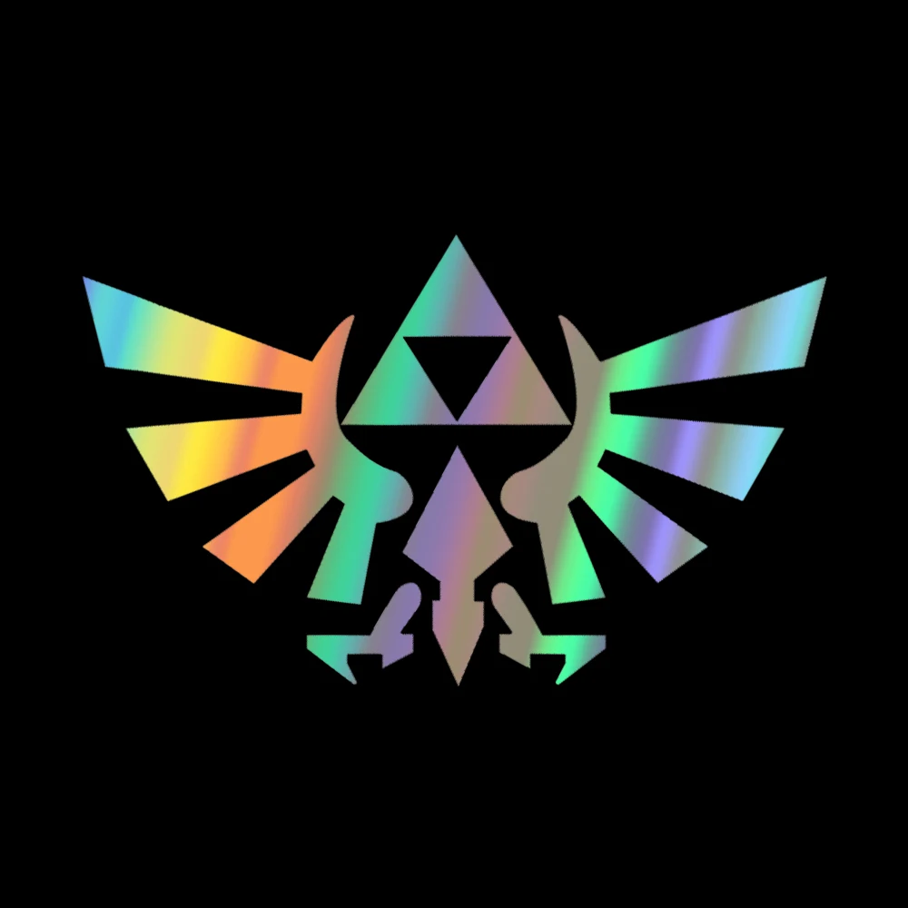 16x9.7cm Triforce Wings Car Stickers Religious Belief Patterns Waterproof Vinyl Decal Auto Body Decoration Decal Accessories