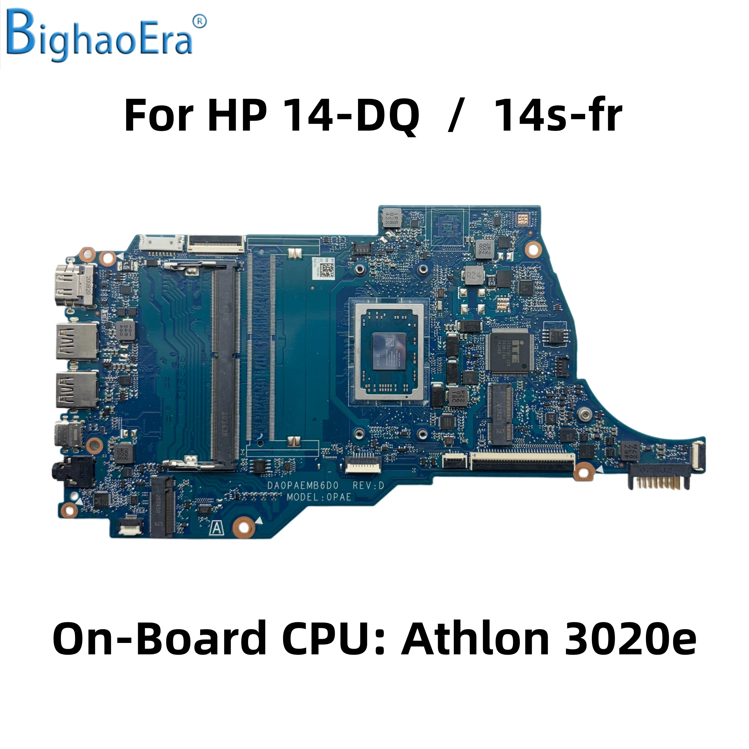 Placa-Mãe Nova para Notebook HP 14-FQ 14S-FQ 14s-fr TPN-Q242 DA0PAEMB6D0 com CPU YM3020 R5-3450 DDR4 M03771-001 M10792-601 M03773-601