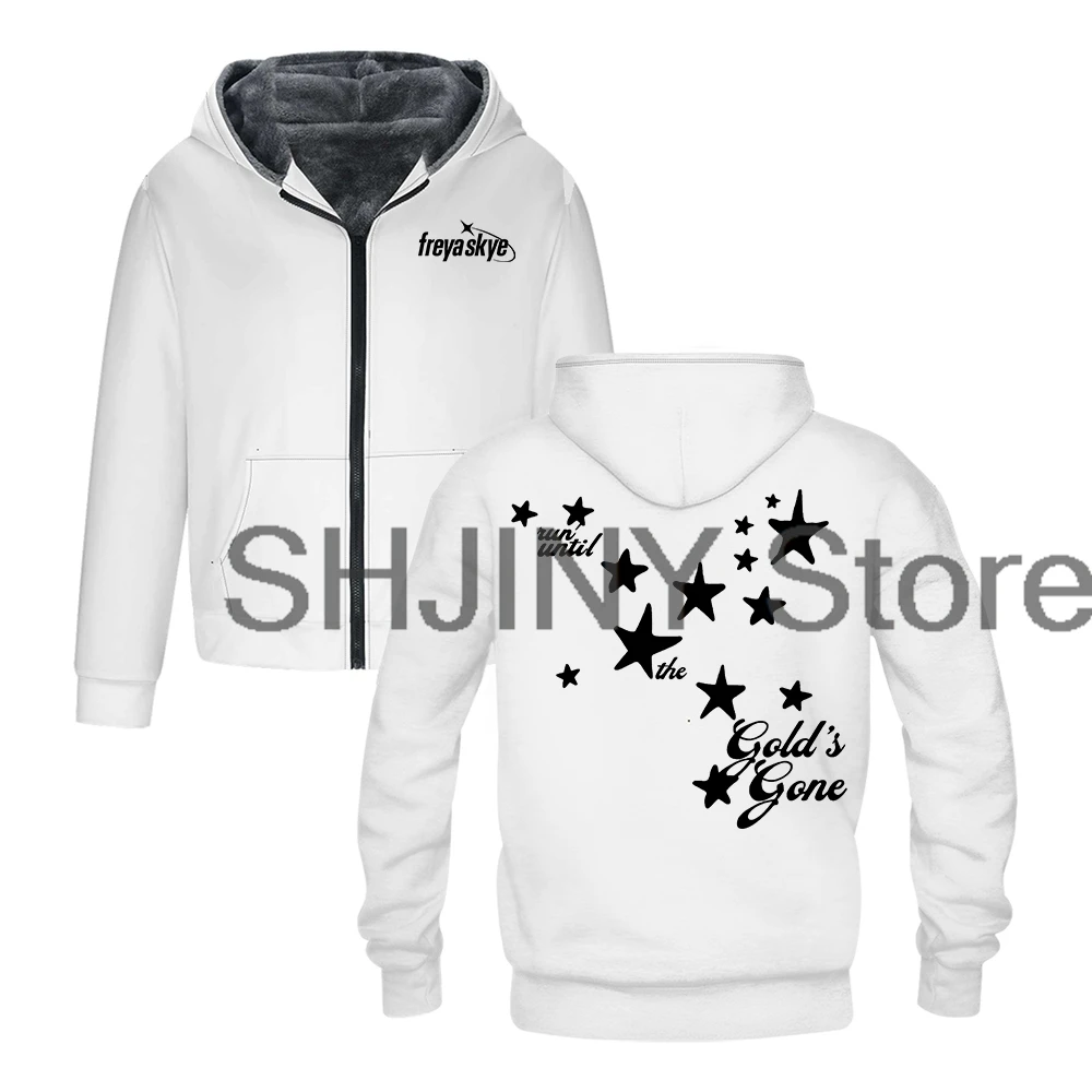 

Freya Skye Gold's Gone Hooded Jacket Parkas Unisex Long Sleeve Zip Up Hoodies Women Men Winter Outerwear Coat