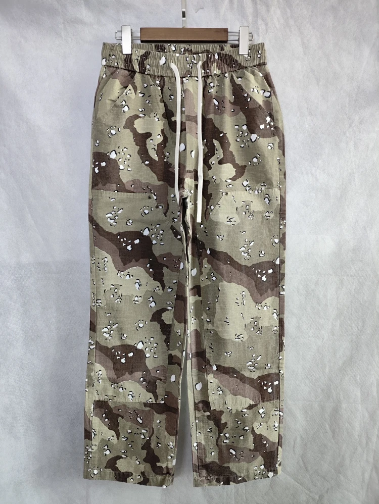 

Desert Camouflage Straight Leg Casual Pants Couple Workwear Sle Tzaagizeey Men's Faion Breathable Long Trousers