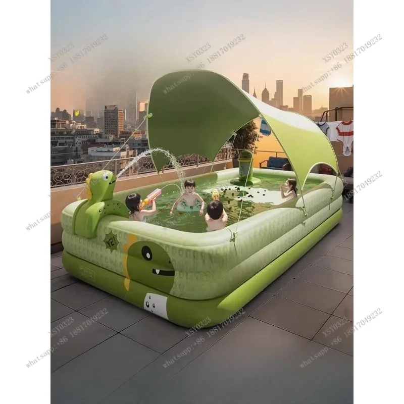 Outdoor Thickened Inflatable Swimming Pool Foldable Kids Adult Water Play Pool for Home Yard