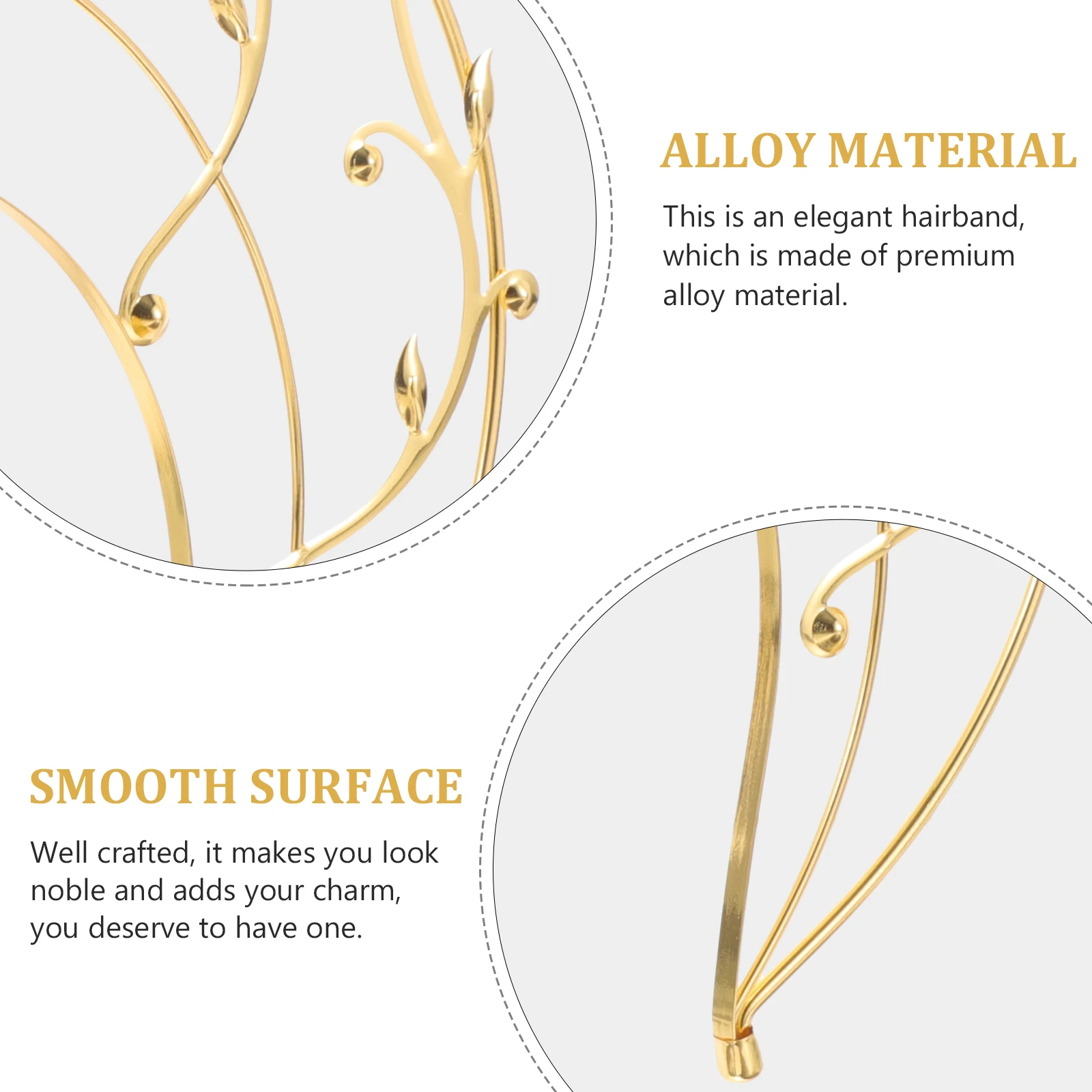 

Ancient Style Headband Women Girls Gold Alloy Hair Accessories Virgin Hairband Wedding Party Prom Vintage Elegant