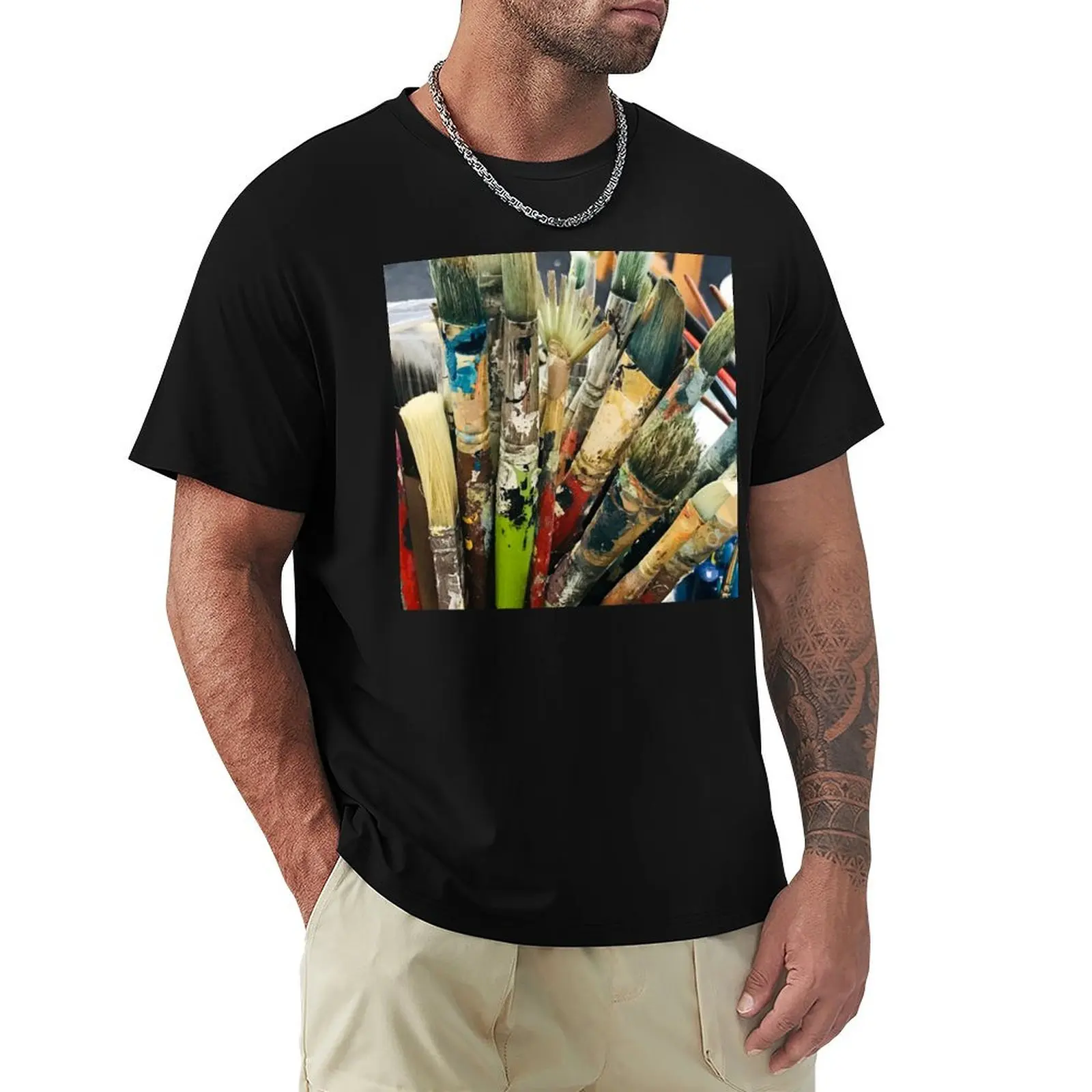 

My Favorite Paint Brushes In My Art Studio T-Shirt blue lock rapper graphic tees vintage anime shirt tee shirts for men