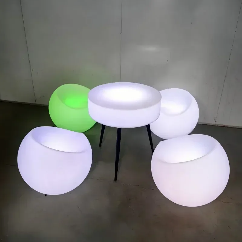 

LED luminous table and chair outdoor entertainment coffee table bar loose table villa hotel courtyard stool