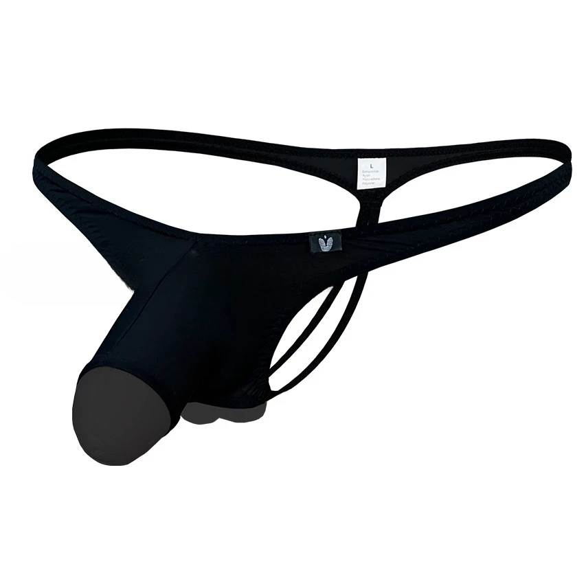 Tanga con pene abierto para hombre, bragas eróticas, ropa interior con funda Jj, calzoncillos con espalda en T, bragas con agujeros para pene, tangas con trasero desnudo Gay, lencería - details 4