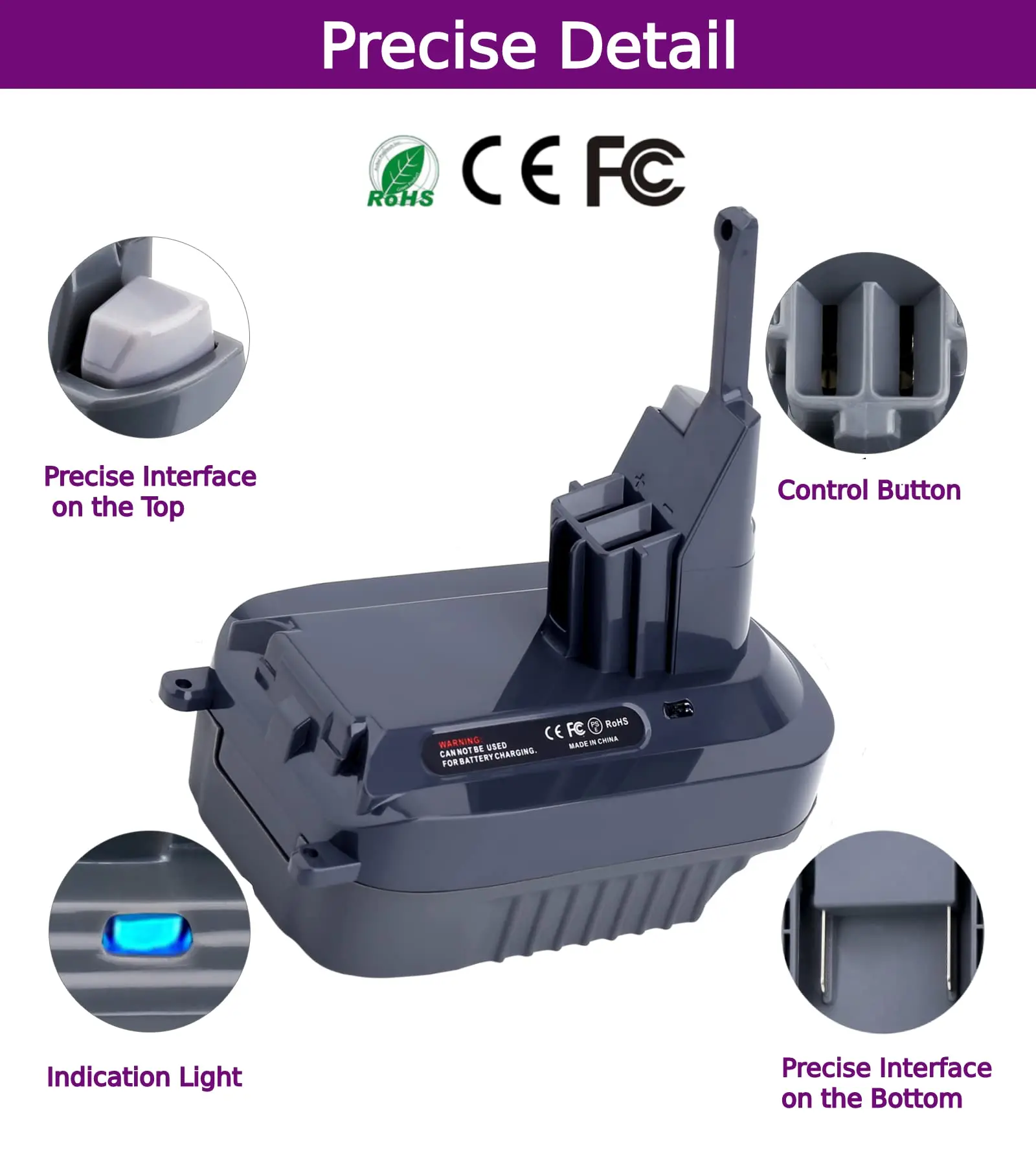 HAKSINKY MT18DSV7V8 Battery Adapter Compatible for Makita 18V Lithium Battery Converted To Replace for Dyson V7/V8 Battery