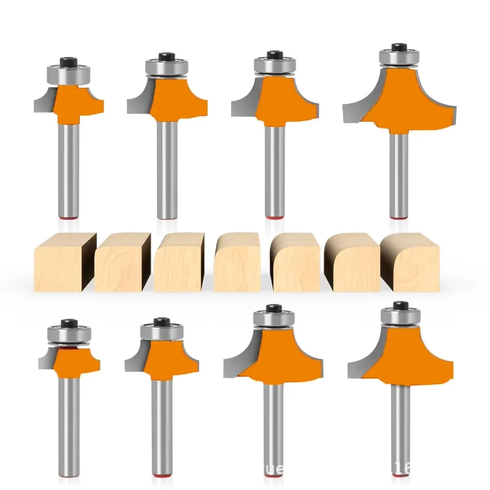1/4 6mm Shank Corner Round Over Router Bit with BearingMilling Cutter for Wood Woodwork  Carbide Milling Cutter