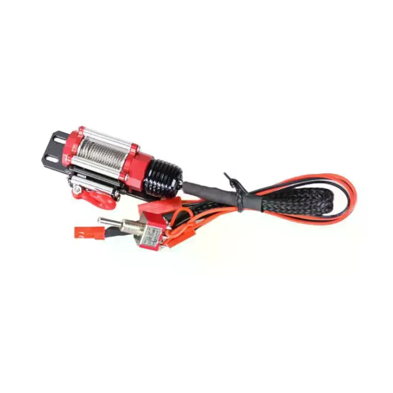 RC Car Metal Steel Wired Automatic Simulated Winch With Switch For 1/10 RC Crawler Car Axial SCX10 RBX10 D110 D90 TRX4 TRX6