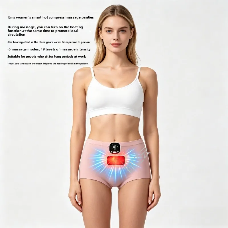 EMS Women's Intelligent Hot Compress Massage Underwear 6 Modes 19 Gears Strength Menstrual Care