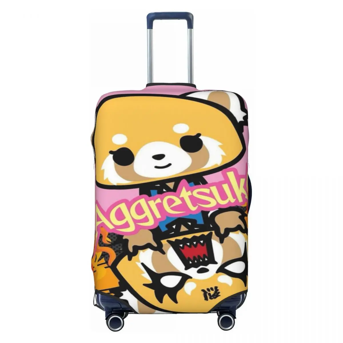 

Custom Aggressive Retsuko Cartoon Travel Luggage Cover Dust Proof Suitcase Cover Protector Fit 18-32 Inch