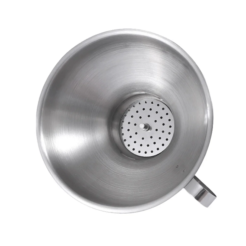 

Stainless Steel Funnel Heavy Duty For Oil Wine Liquor Transfer Household Kitchen Jam Filling Wide Bottle Spill Proof