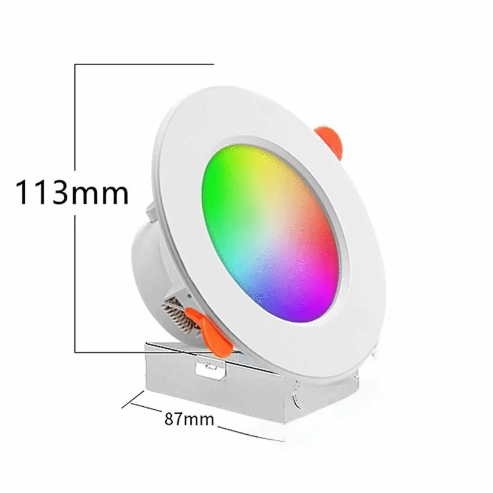 Luz descendente LED de potencia de 10W, luz RGB empotrada con Control remoto, cambio de Color RGB, Control por aplicación, luz que cambia de Color, decoración del hogar