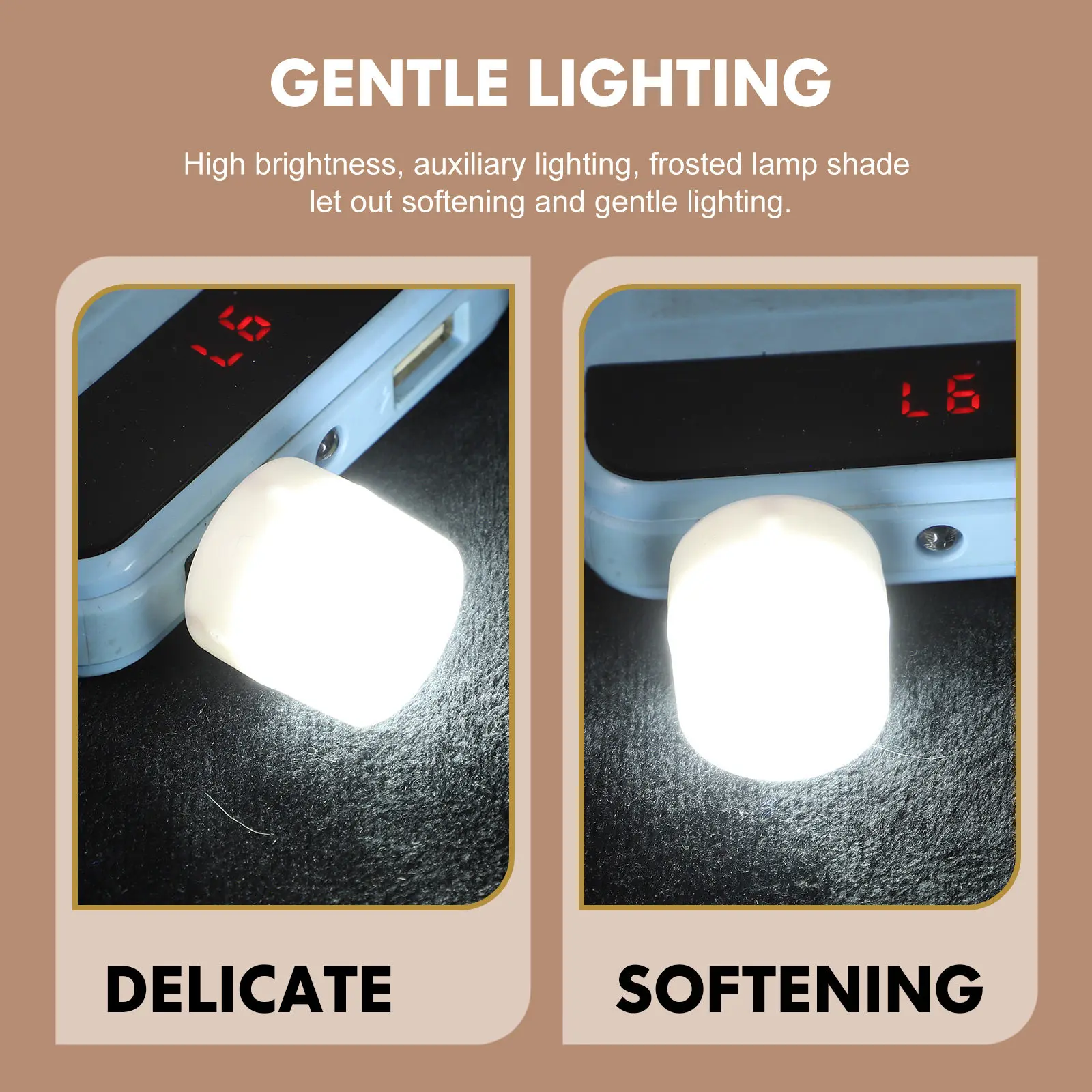 10Pcs Portable USB Light LED Mini Night Lamp for Car Laptop Indoor Use High Brightness Frosted Shade Ambient Atmosphere Light