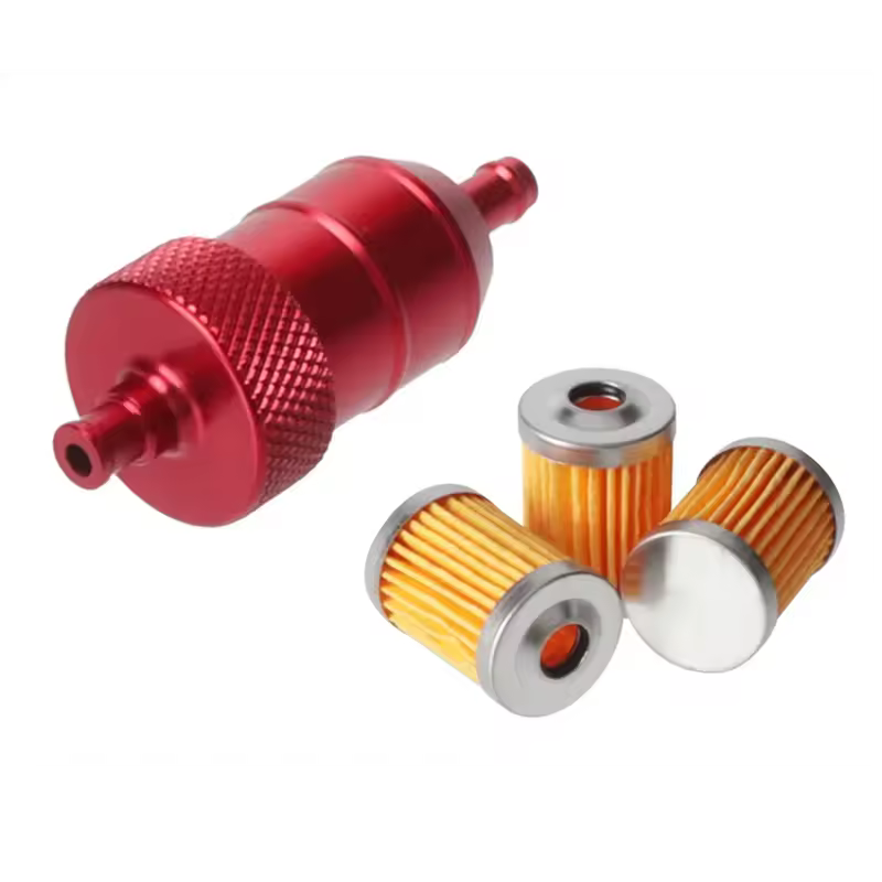 8mm CNC Aluminum Gasoline Cleaner +3/5 Pieces Reusable Cleanable Fuel Filter Motorcycle ATV Quad Inline Oil and Gas Fuel Filter - Image 11