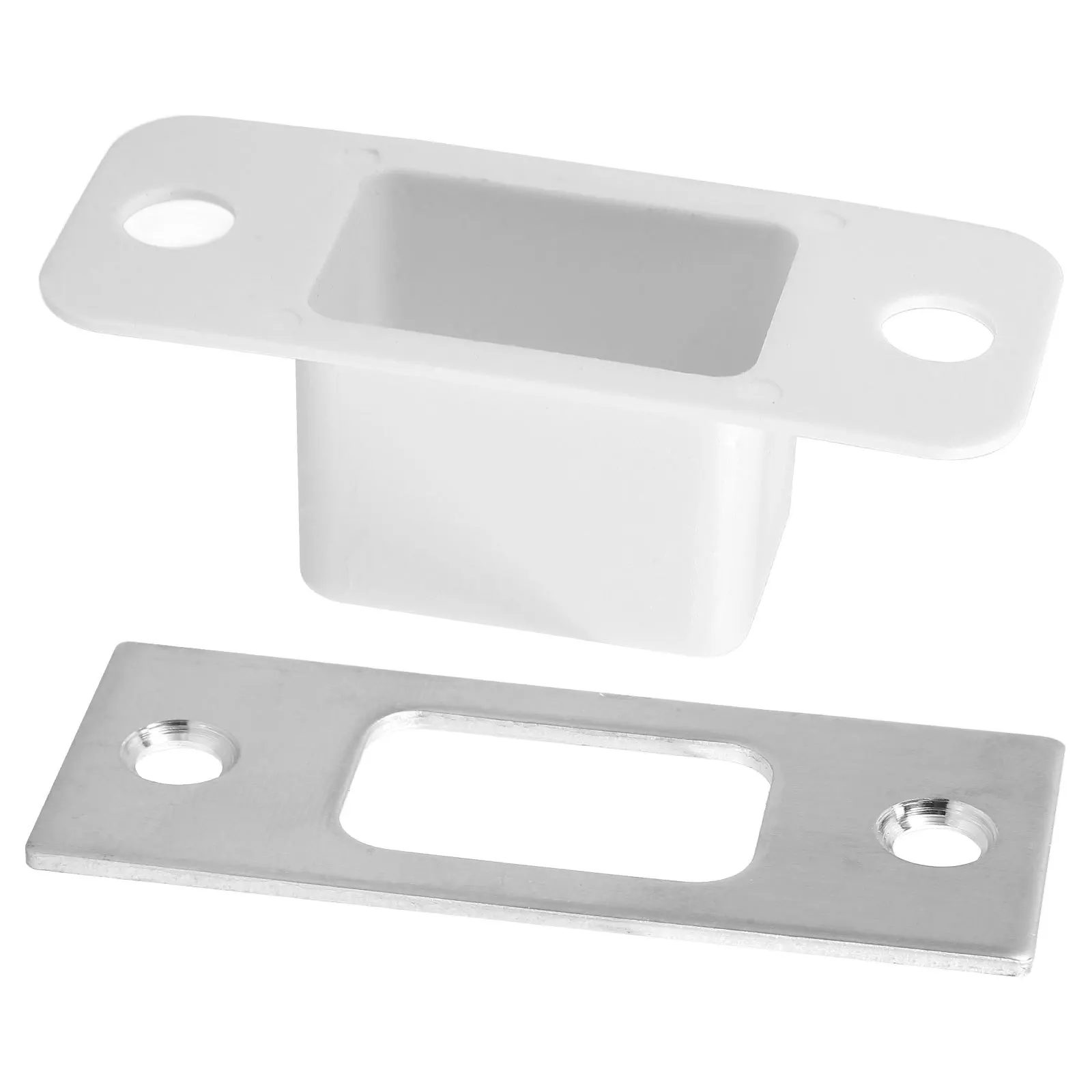 

1Set Heavy Duty Stainless Steel Door Strike Plate Lock Deadbolt Reinforcement Thickened Security Strike Plate Metal Plates