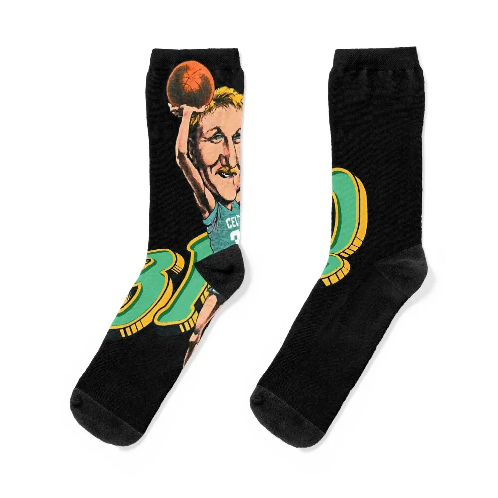 

Larry Bird Basketball Vintage Caricature Classic Essential Socks gift Hiking boots snow Socks Female Men's